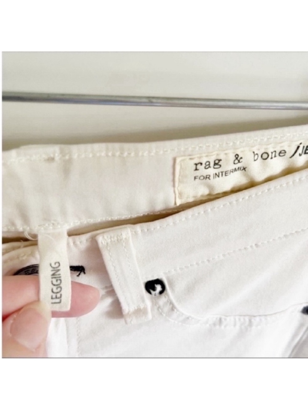 Rag & Bone The Legging pants winter white cream skinny - Picture 5 of 8